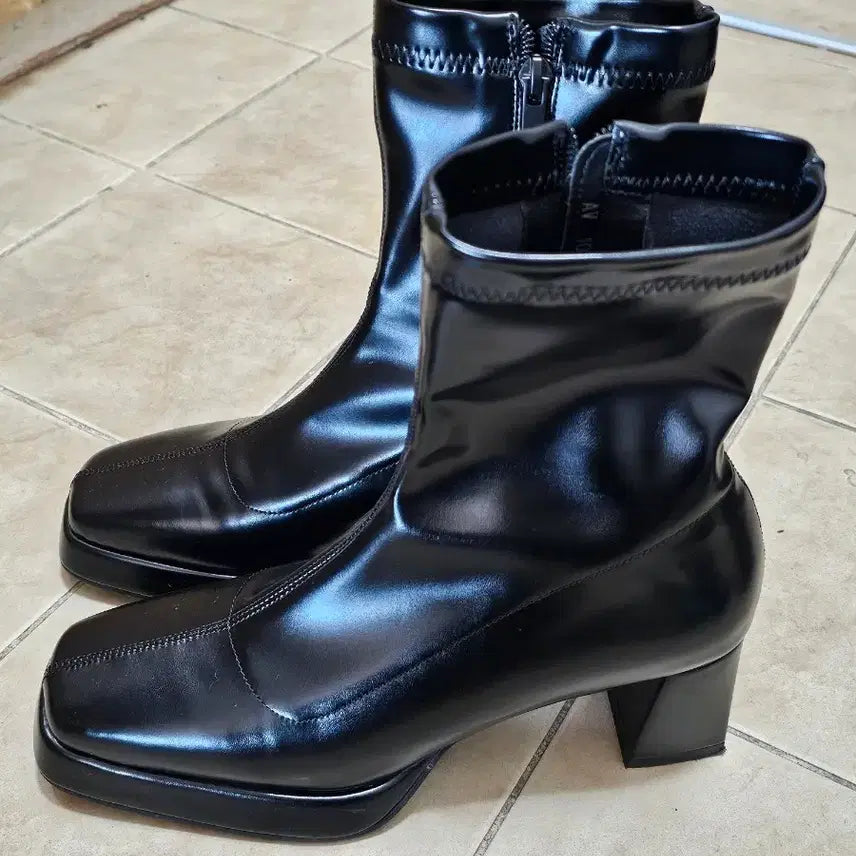 [BUNJANG] Ankle Boots 240 Black 6cm / 가보시 앵클 부츠 240 블랙 6cm