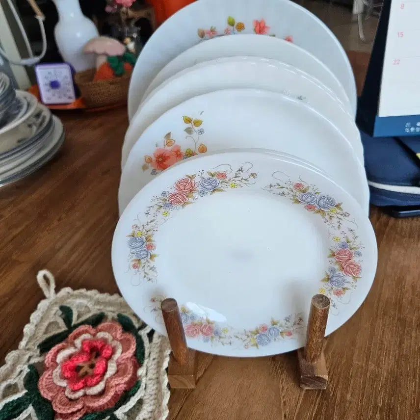 [BUNJANG] Milk Glass Plate Set (3pcs) / 국산 밀크글라스3p (수정유리)