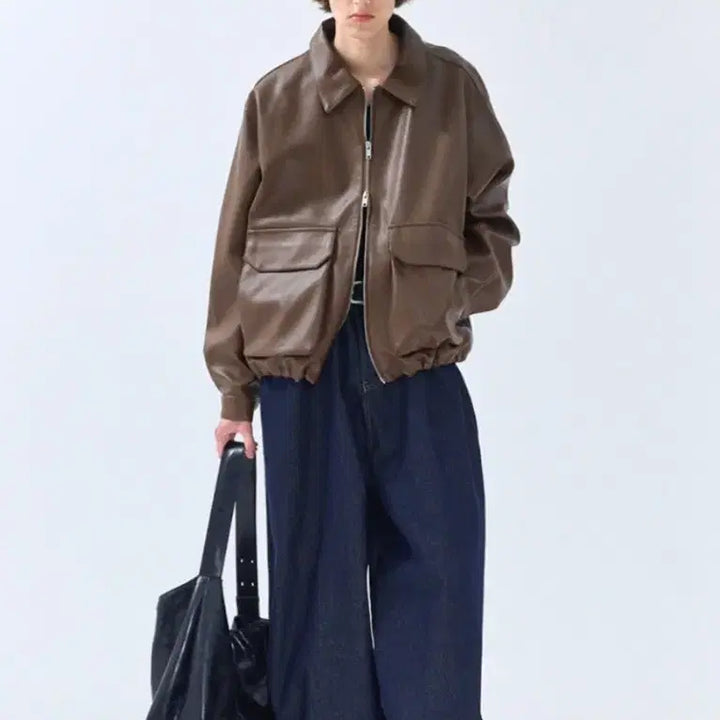 [BUNJANG] Irrelevant Input / 아이러니포르노 블랙 레더 자켓