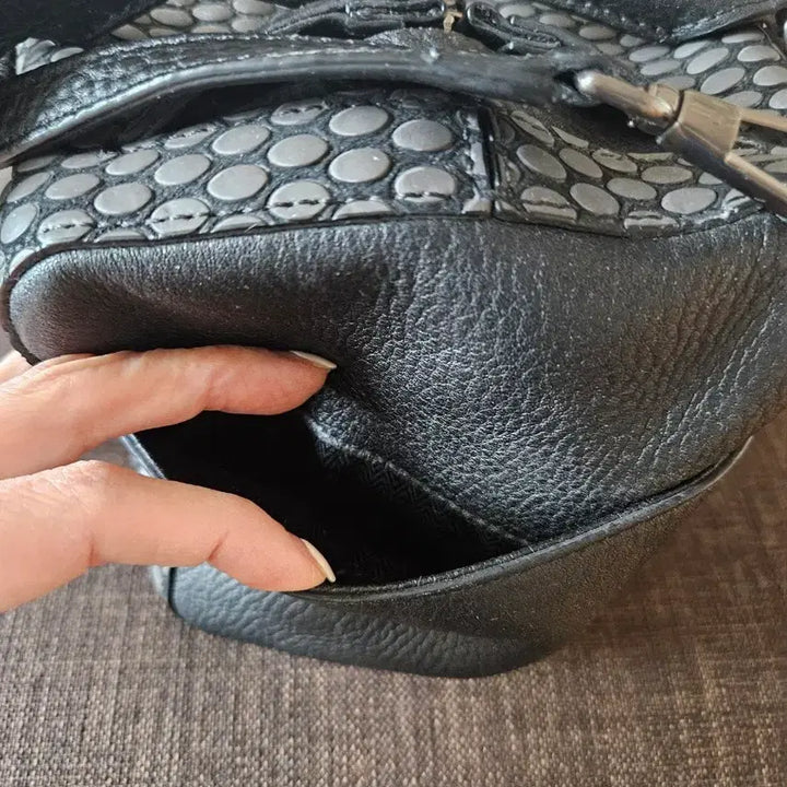 [BUNJANG] Black Pattern Tote Bag / 블랙 패턴 토트백(새상품)