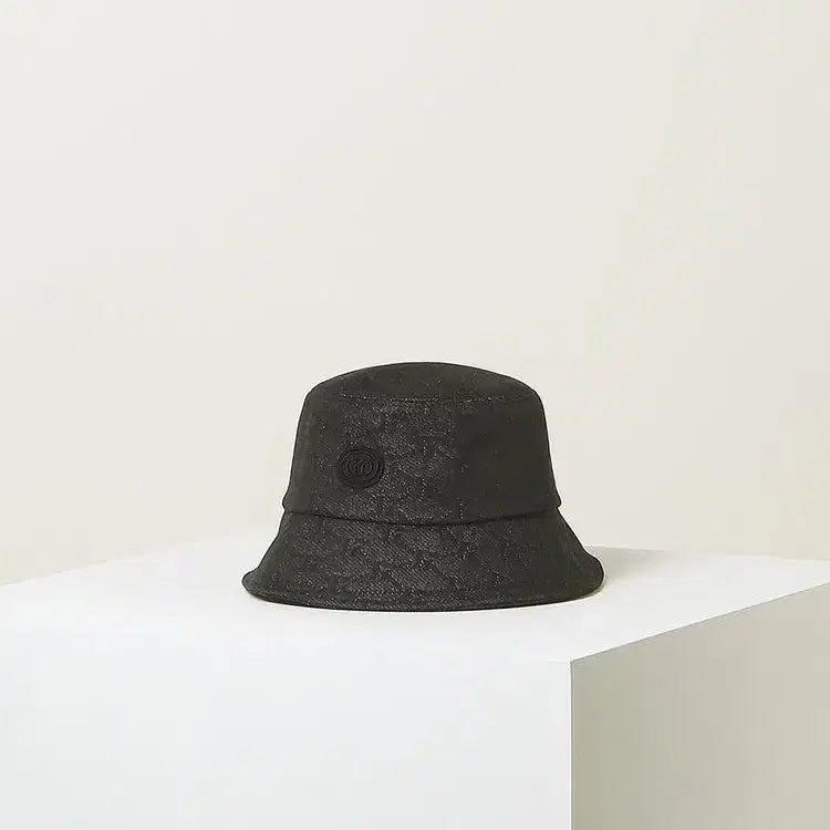 [BUNJANG] Hazzys Black Pattern Bucket Hat / 헤지스 블랙 패턴 버킷햇 FREE 새제품