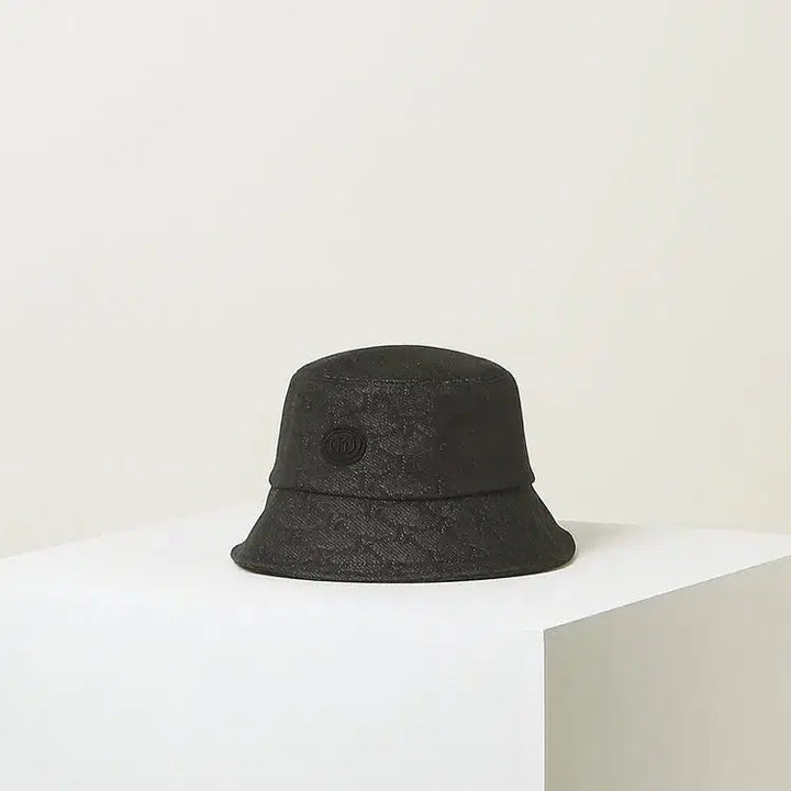 [BUNJANG] Hazzys Black Pattern Bucket Hat / 헤지스 블랙 패턴 버킷햇 FREE 새제품