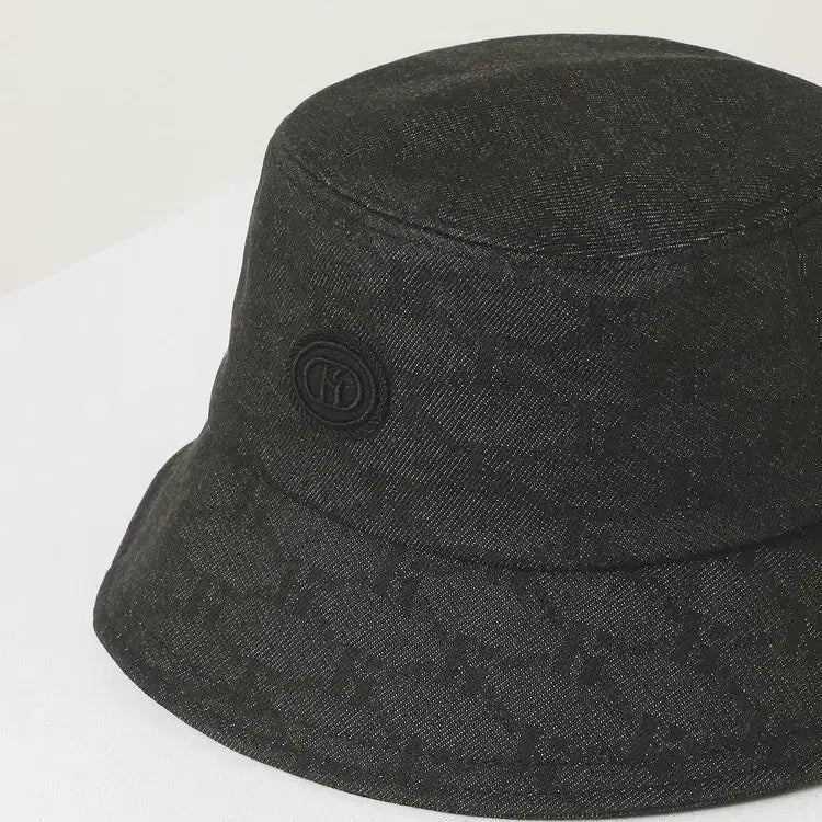 [BUNJANG] Hazzys Black Pattern Bucket Hat / 헤지스 블랙 패턴 버킷햇 FREE 새제품