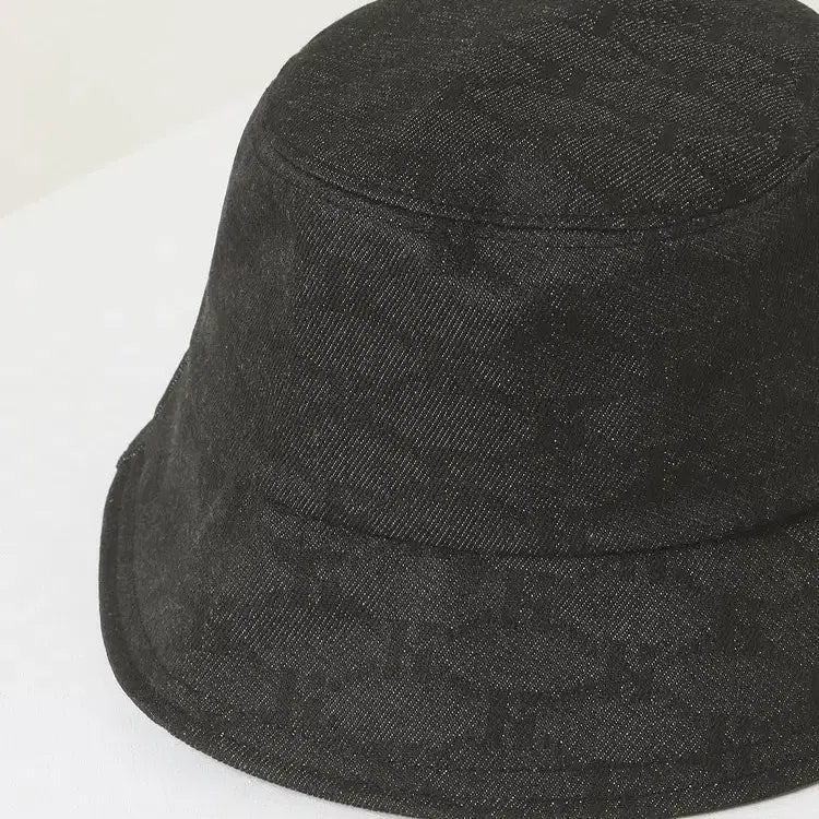 [BUNJANG] Hazzys Black Pattern Bucket Hat / 헤지스 블랙 패턴 버킷햇 FREE 새제품