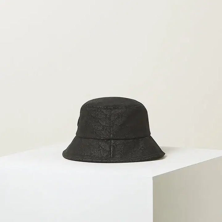 [BUNJANG] Hazzys Black Pattern Bucket Hat / 헤지스 블랙 패턴 버킷햇 FREE 새제품