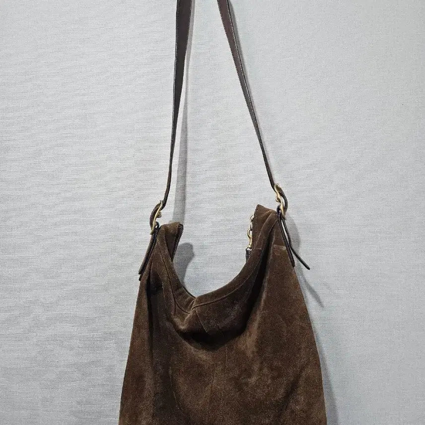 [BUNJANG] Coach Suede Hobo Bag Brown / 코치 스웨이드 호보백 브라운