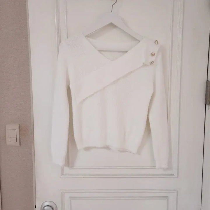 [BUNJANG] Gold Angora Knit Top / (빠른배송/고급미/보송) 금장 사선 앙고라 골지 니트 2color