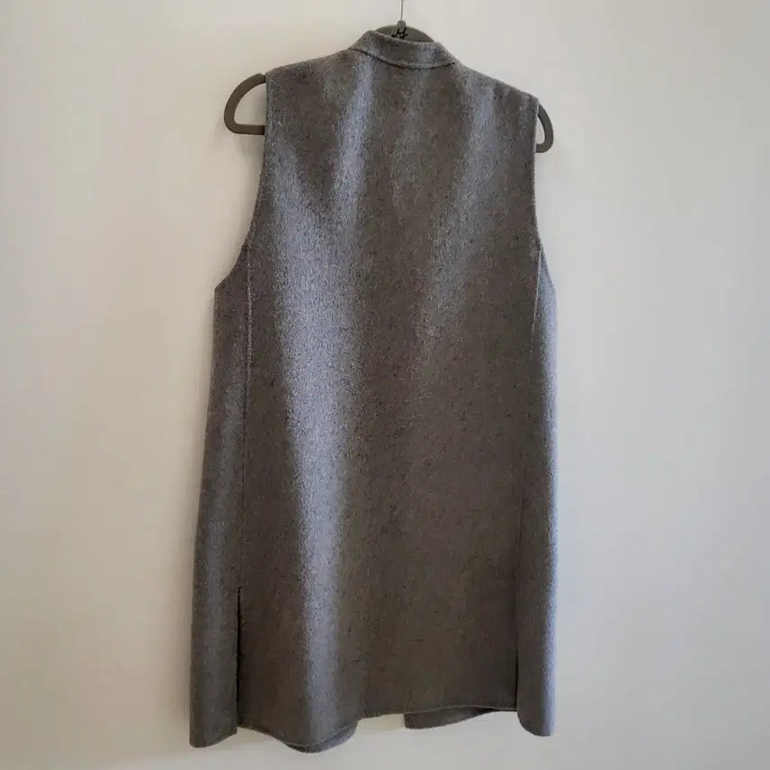 [BUNJANG] Make Me A Star Gray Long Vest / Make Me A Star 회색 롱 조끼 베스트 포켓 디자인