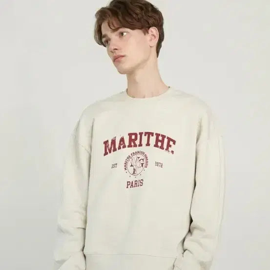[BUNJANG] Marithe Francois Girbaud Oatmeal Sweatshirt / L 마리떼 프랑소와  맨투맨 오트밀