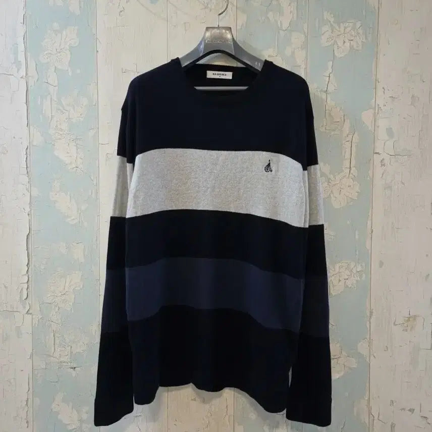 [BUNJANG] Wool Striped Knit (Men's) / 빈폴 남성 스트라이프 울 니트 110
