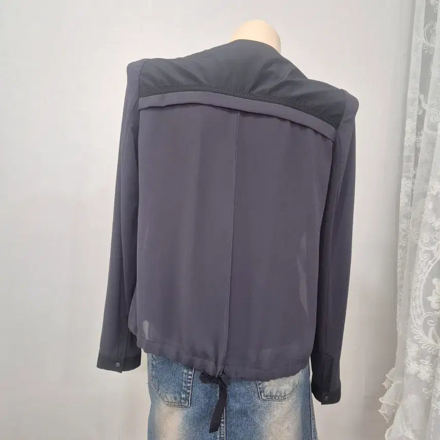 [BUNJANG] SHESMISS Charcoal Navy Slim Fit Jacket / SHESMISS 차콜 네이비 배색 슬림핏 자켓