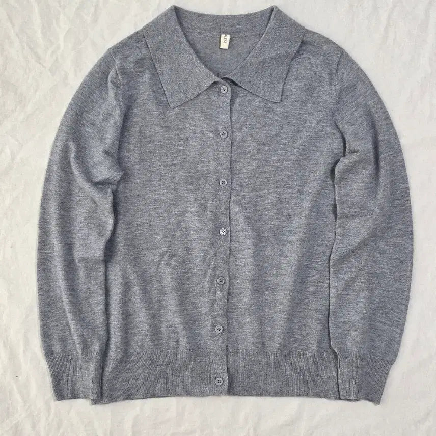 [BUNJANG] Basic Collar Knit Cardigan / 모리걸 베이직 카라 니트 가디건 일본빈티지