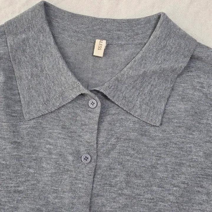 [BUNJANG] Basic Collar Knit Cardigan / 모리걸 베이직 카라 니트 가디건 일본빈티지