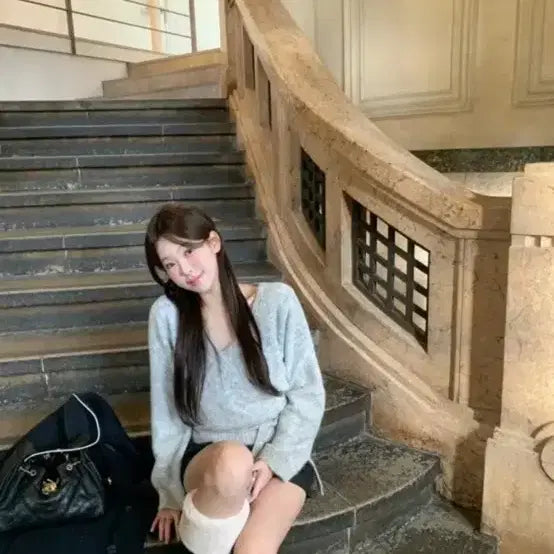 [BUNJANG] Hug Wrap Knit Gray / 소버샵 Hug Wrap Knit 그레이