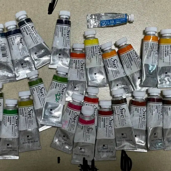 [BUNJANG] SWC 32 Colors + Pass Watercolor 29 Colors / 신한 swc 32색 + 패스물감 29색