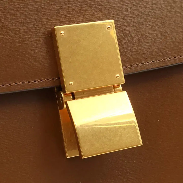 [BUNJANG] Celine Classic Box Medium Shoulder Bag / 셀린느 카멜 카프스킨 클래식 박스 미듐 숄더백 189173DLS.04FG