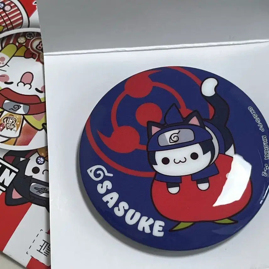[BUNJANG] Naruto Sasuke Mega Cat Badge / 나루토 메가캣 사스케 뱃지