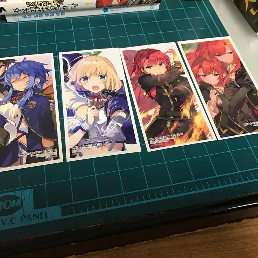 [BUNJANG] Light Novel Akashic Records of Bastard Magical Instructor First Edition Bookmark Set / 라노벨 라이트 노벨 변변찮은 마술강사와 금기교전 초판 특전 책갈피 4장