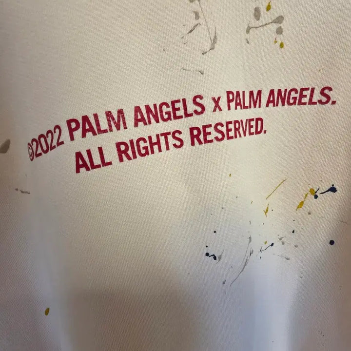 [BUNJANG] Palm Angels Palm Tree Paint Hoodie / 팜엔젤스 야자수 페인트 후드티