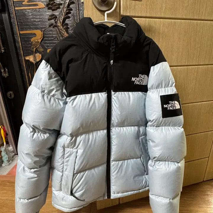 [BUNJANG] No Face Padded Jacket / 노스페이스 패딩 블랙/라이트블루