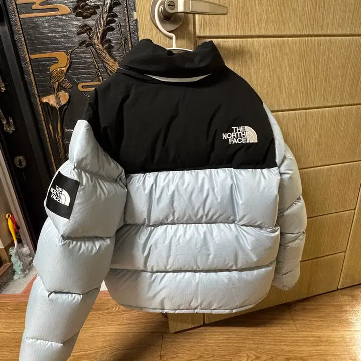 [BUNJANG] No Face Padded Jacket / 노스페이스 패딩 블랙/라이트블루