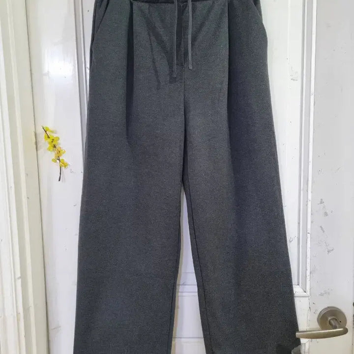 [BUNJANG] Winter Bommeoksaek Wide Leg Pants / 겨울 봄먹색 폴리  레이온 13  밴딩 스판 와이드  통바지   깨끗해요