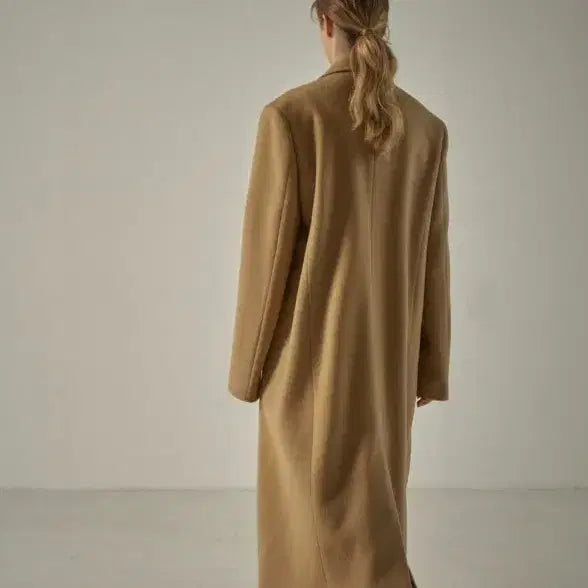 [BUNJANG] Cashmere Minimal Coat Beige / 파사드패턴 캐시미어 미니멀 코트 베이지