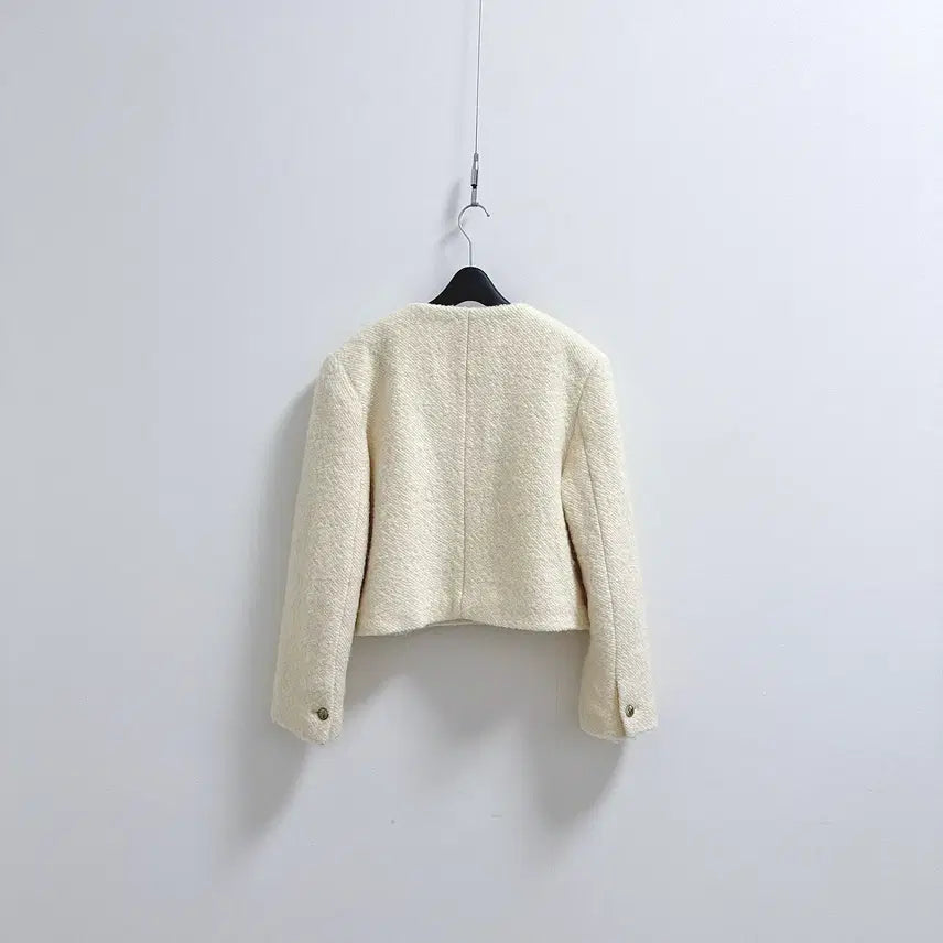 [BUNJANG] Moment Colorless Wool Boucle Jacket / 모먼 칼라리스 울 부클 자켓