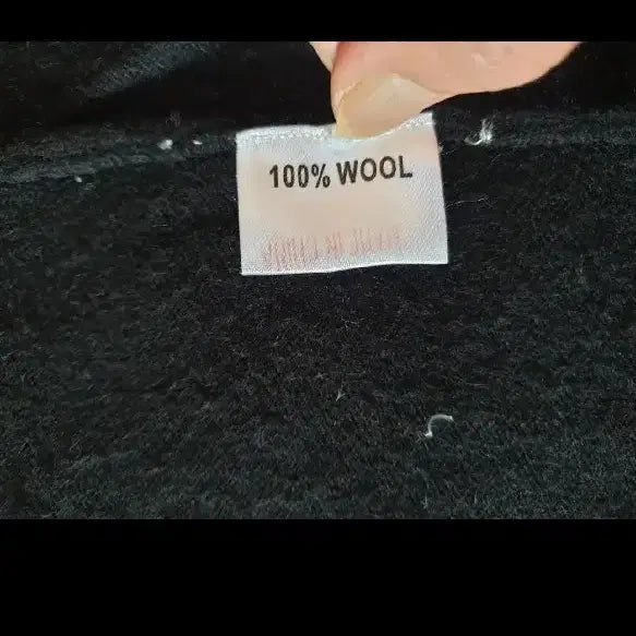 [BUNJANG] Black Pattern Long Cardigan (Wool 100%) (Size 55) / 블랙 패턴 롱 가디건 울100%(55)