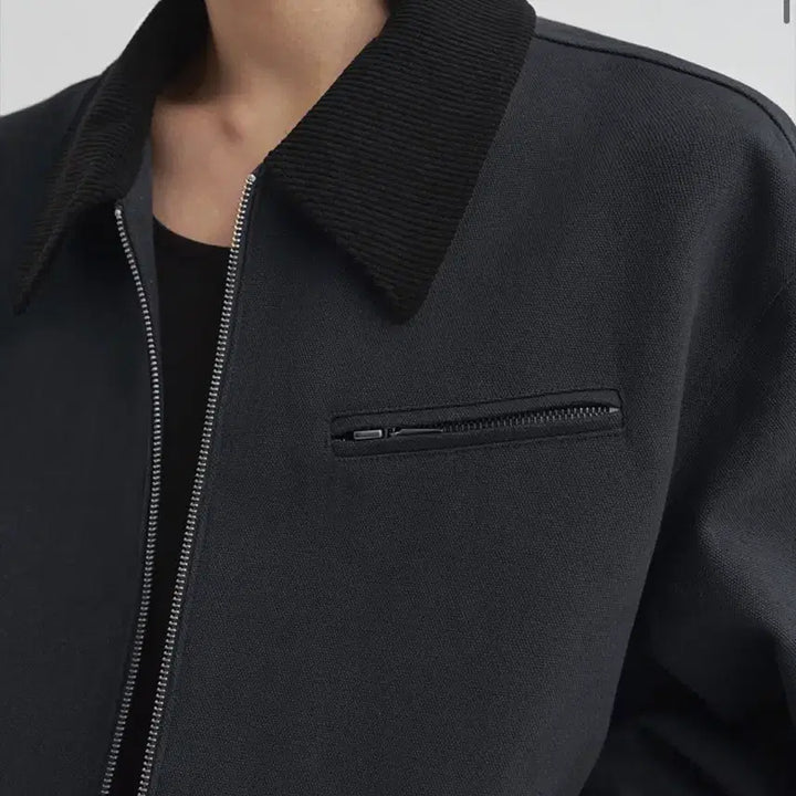 [BUNJANG] Drawfit Contrast Work Trucker Jacket [D.Grey] / (XL) 드로우핏 콘트라스트 워크 트러커 자켓 [D.GREY] 판매