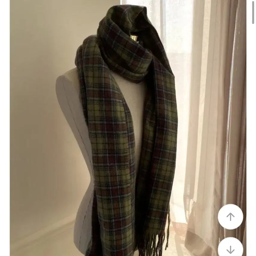 [BUNJANG] Check Green Muffler / 체크 그린 머플러