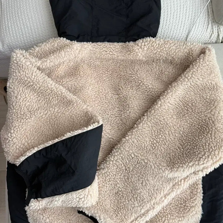 [BUNJANG] Stussy Sherpa Panel Hooded Jacket Beige L / 스투시 쉐르파 패널드 후드자켓 베이지 L