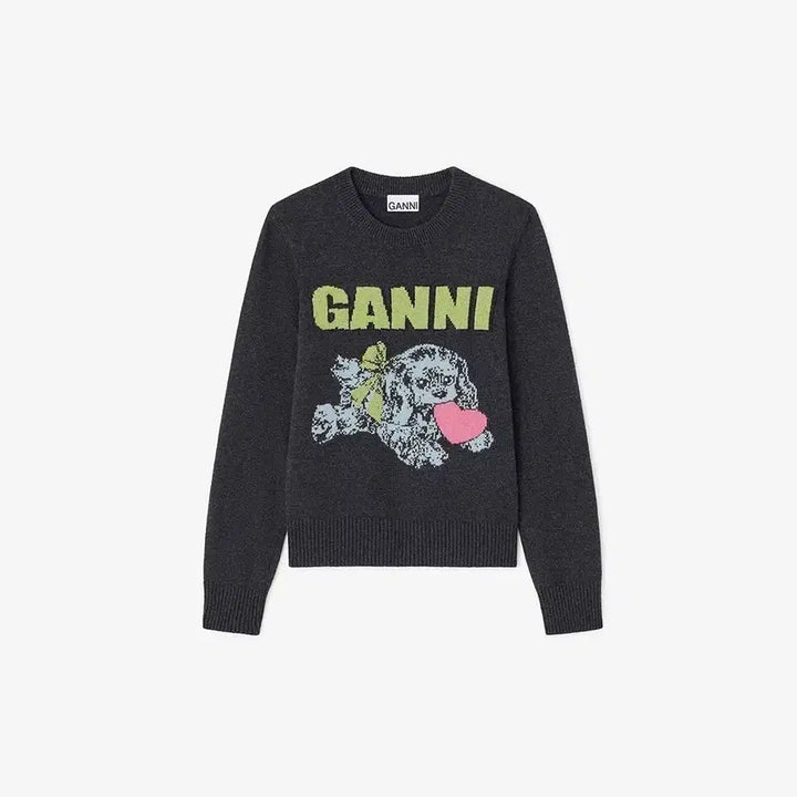 [BUNJANG] 25FW Ganini Puppy Wool Sweater Phantom [M] / 25FW 가니 퍼피 울 스웨터 팬텀 [M]