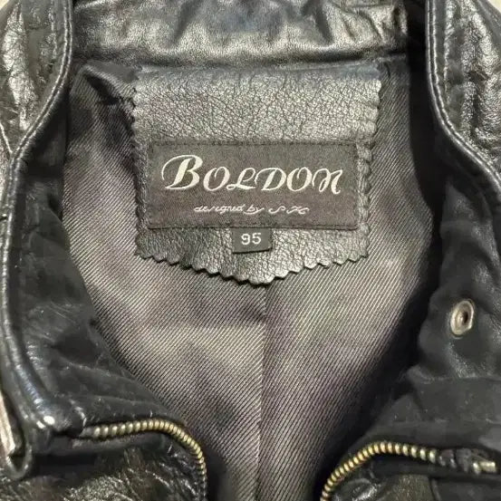 [BUNJANG] Boldon Black Leather Jacket (M Size) / Boldon 블랙 소가죽 자켓(m사이즈)