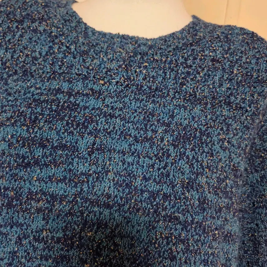[BUNJANG] Time Homme Blue Knit Sweater / (90) 타임 한섬 블루 니트 스웨터