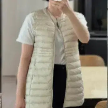 [BUNJANG] UZIZ Lightweight Down Padded Vest / UZIZ 여성 경량 다운 패딩 베스트 조끼 90