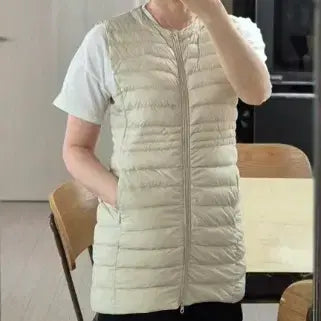 [BUNJANG] UZIZ Lightweight Down Padded Vest / UZIZ 여성 경량 다운 패딩 베스트 조끼 90