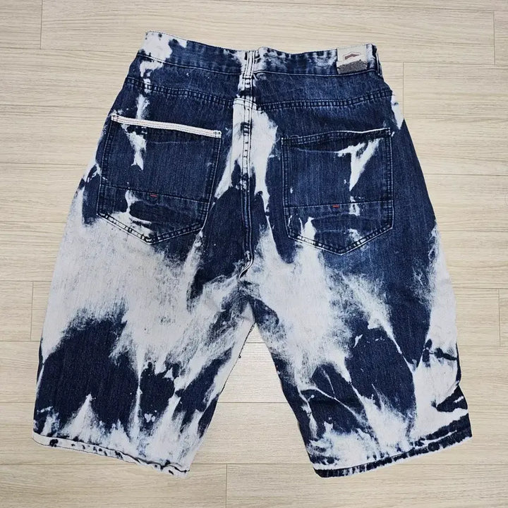 [BUNJANG] Denim Bermuda Pants / (실착1회) 데님 버뮤다팬츠 프리사이즈 오버핏