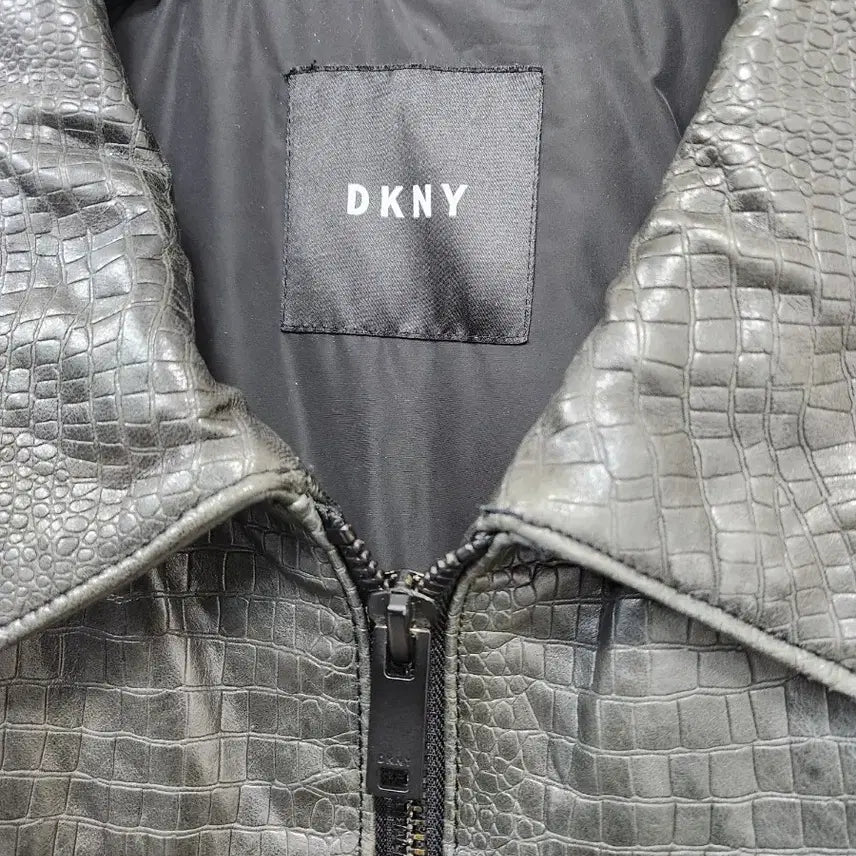 [BUNJANG] DKNY Men's Crocodile Leather Jacket / DKNY 남성 블랙 크로커다일 레더 자켓