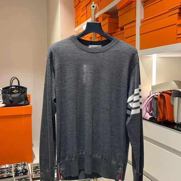 [BUNJANG] Thom Browne Merino Wool Knit Gray / {3}톰브라운 메리노울 니트 그레이