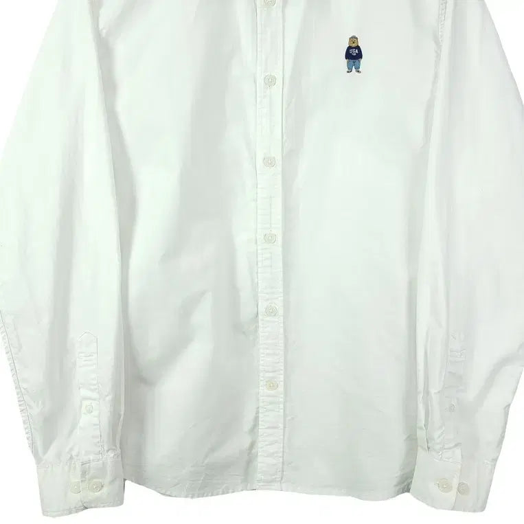 [SOLD OUT] 후아유 곰돌이 자수 셔츠 화이트 M18959