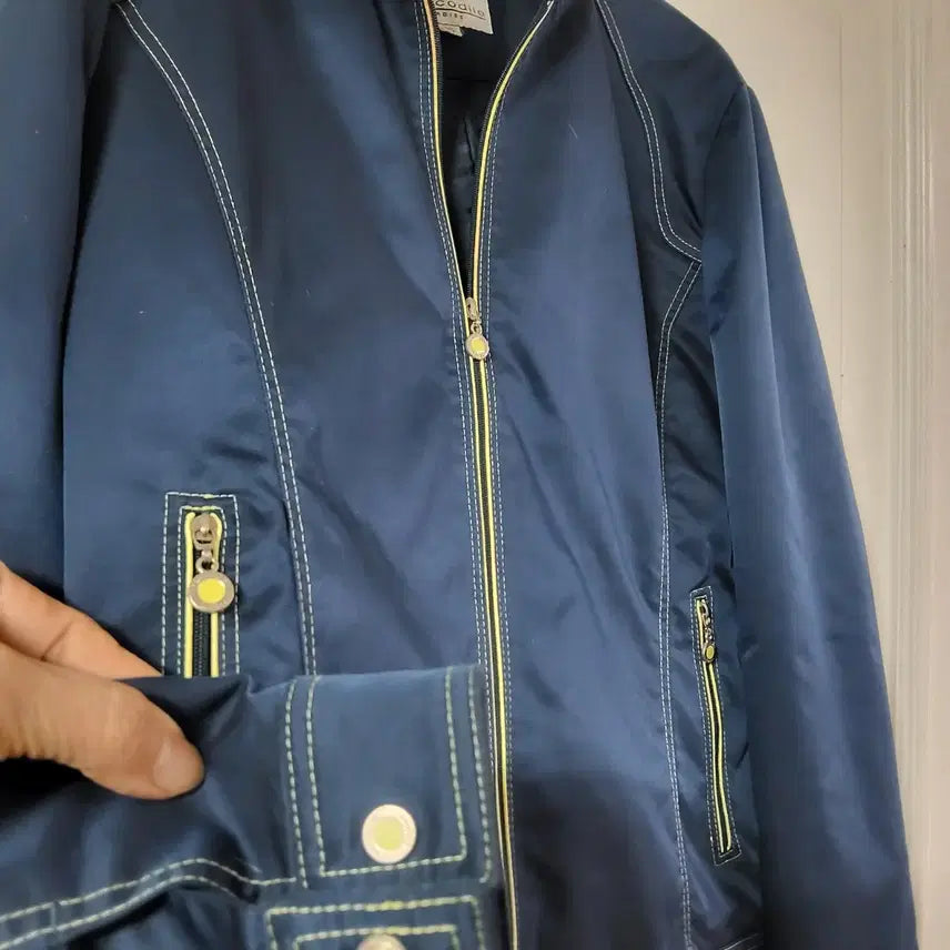 [BUNJANG] Crocodile Women's Windbreaker Jacket / 크로커다일 여자 바람막이 봄 자켓 점퍼 라이더 스타일 이쁨 95