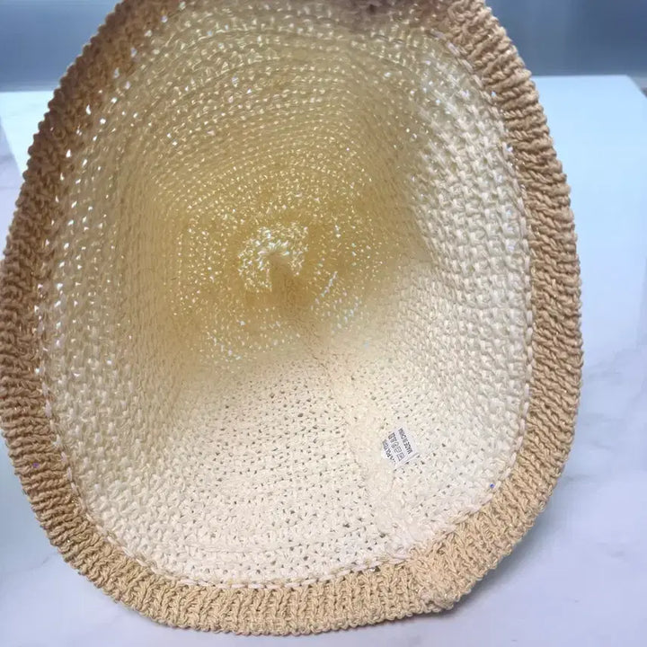 [BUNJANG] Handmade Knit Bucket Hat Ivory / 핸드메이드 뜨개 벙거지 모자 아이보리