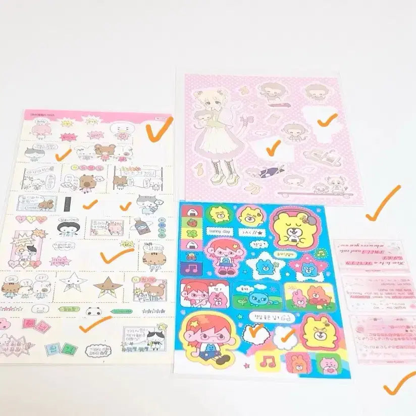 [BUNJANG] Bundle Set Decorative Stickers / 다꾸스티커 일괄/다꾸일괄/유르스티커/무디클럽/모난베어/인물다꾸/인물스티커
