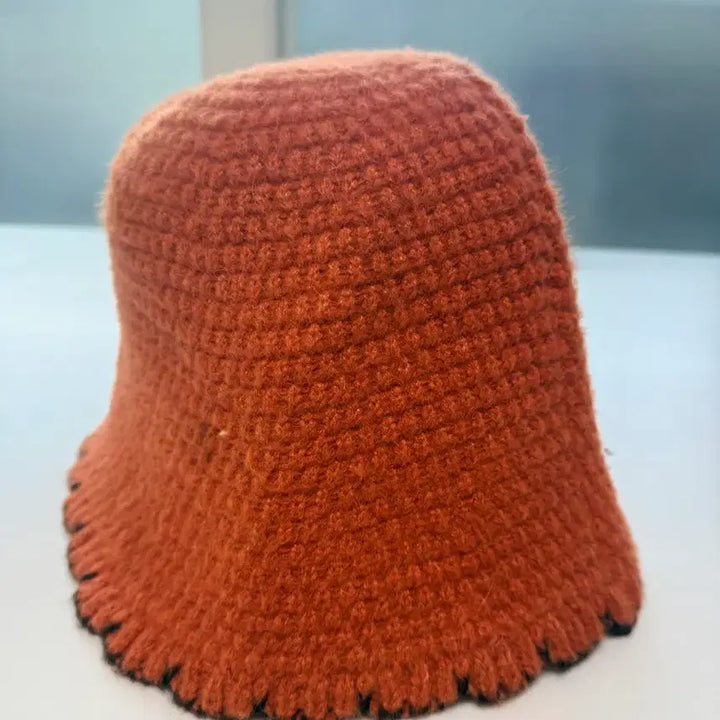 [BUNJANG] Knit Beanie / 오렌지색 털실 니트 모자