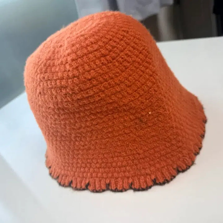 [BUNJANG] Knit Beanie / 오렌지색 털실 니트 모자