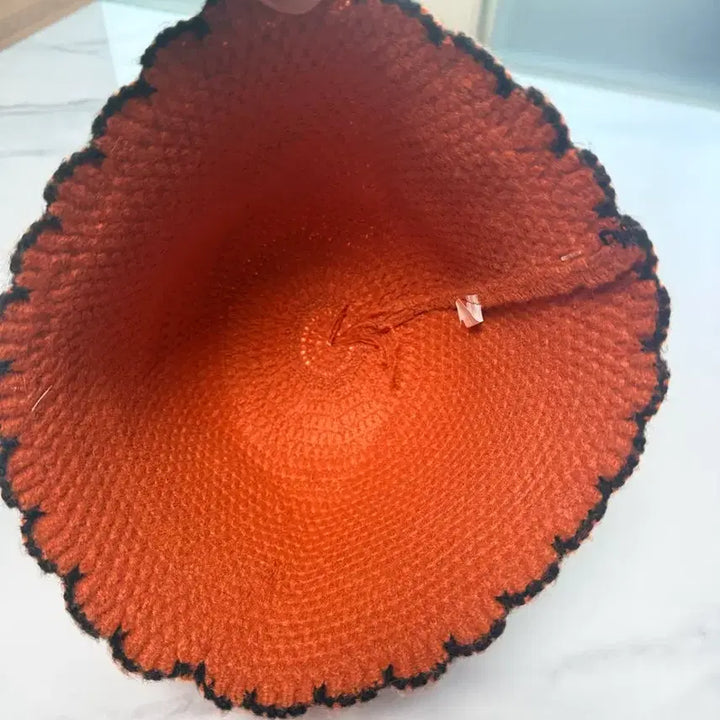 [BUNJANG] Knit Beanie / 오렌지색 털실 니트 모자