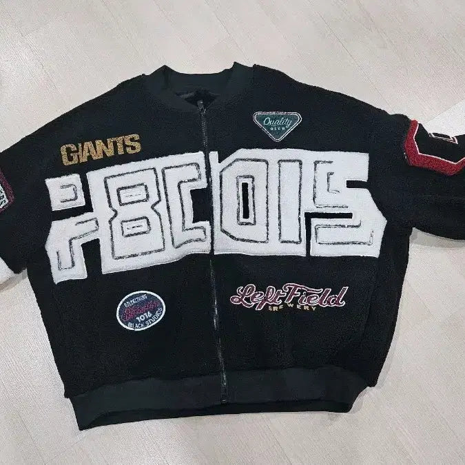 [BUNJANG] Black Baseball Jacket 3XL / 블랙 야구 스타일 자켓  3xl