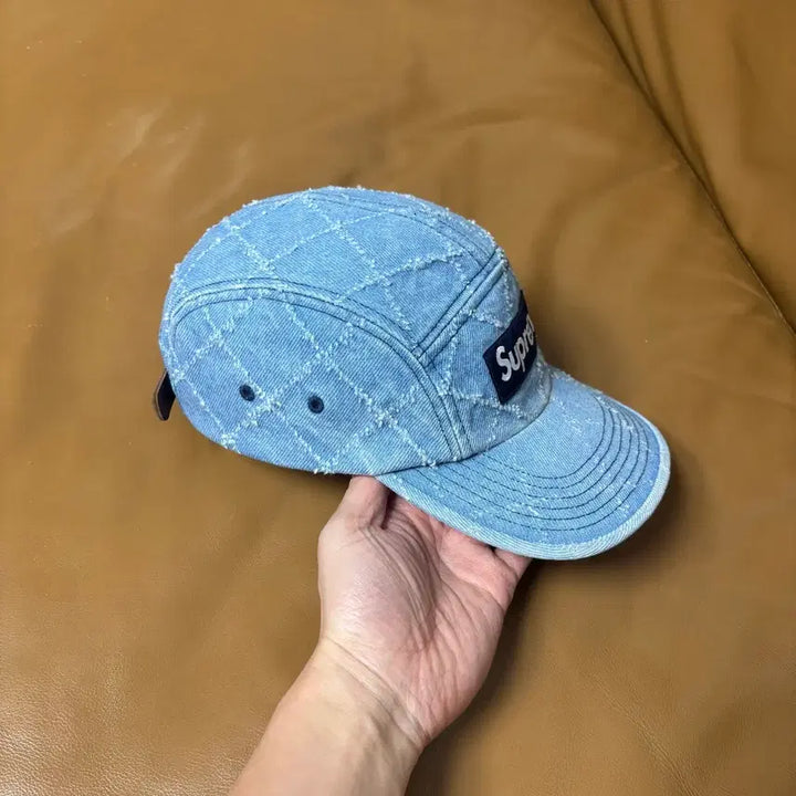 [SOLD OUT] 슈프림 캠프캡 모자 박스로고 펀치드 데님
