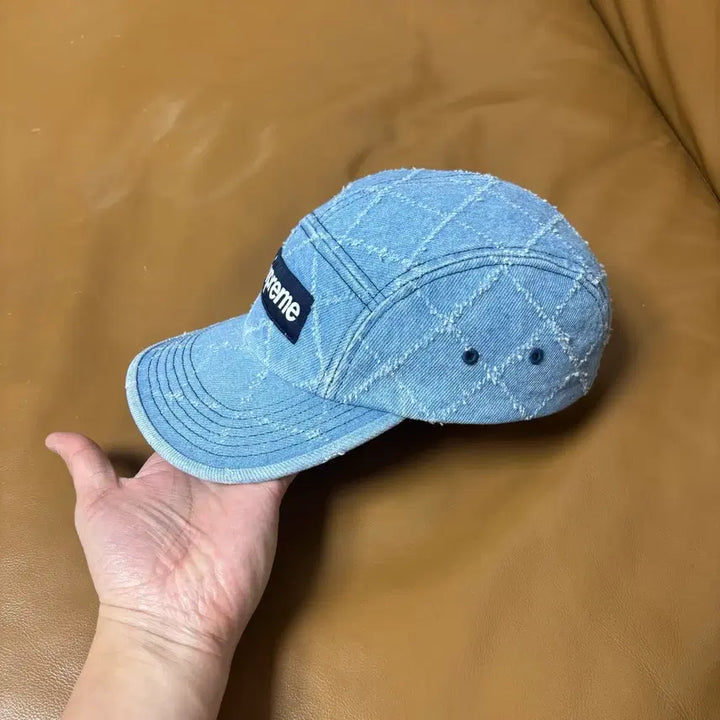 [SOLD OUT] 슈프림 캠프캡 모자 박스로고 펀치드 데님